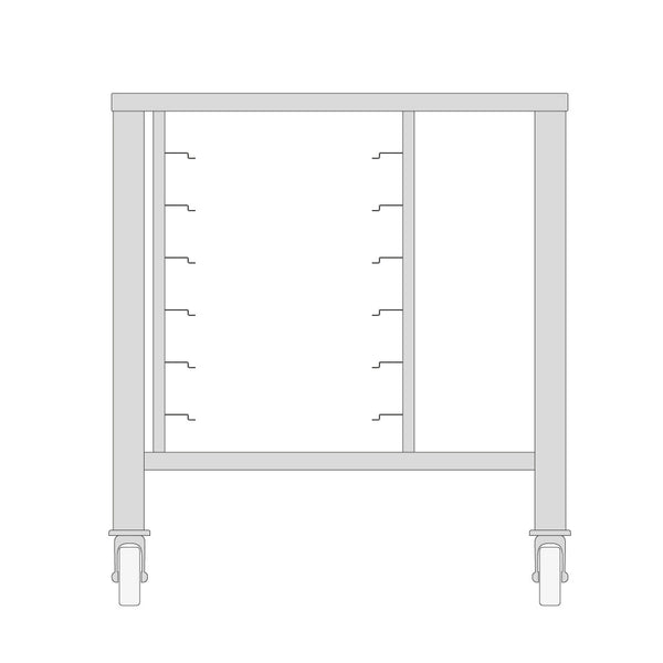 Table with Wheels for Steamer 3X + 4X 1/1 GN