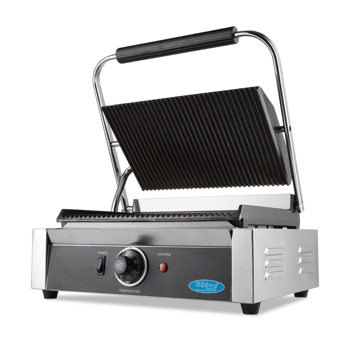 Grill contact - rainuré - plaque de gril simple - 33,5 cm
