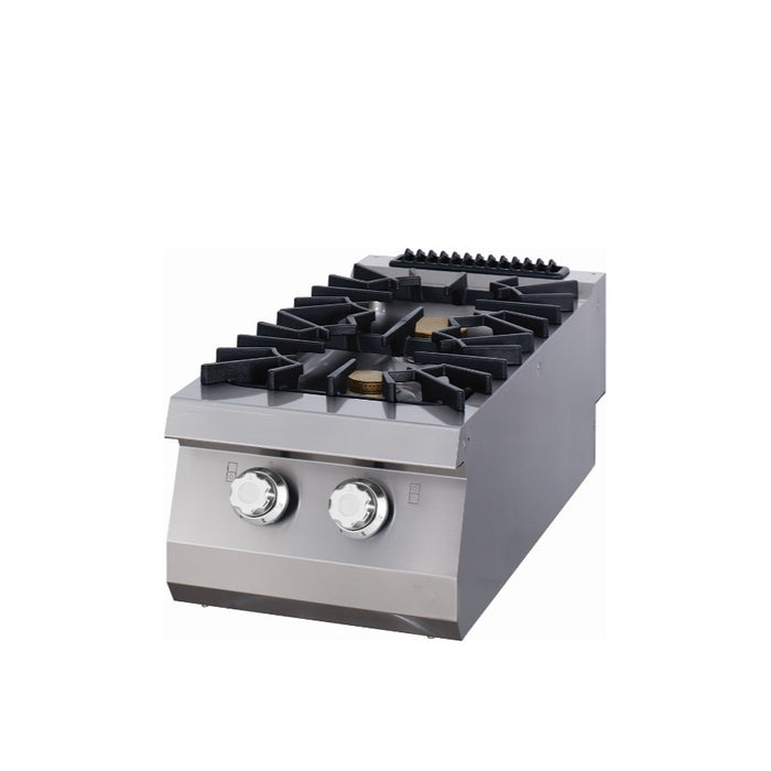 Premium cuisinière - 2 brûleurs - unité simple - profondeur 90 cm - gaz