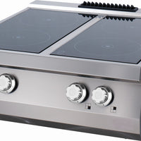 Premium cuisinière à infrarouge - 4 brûleurs - unité double - profondeur 90 cm - électrique