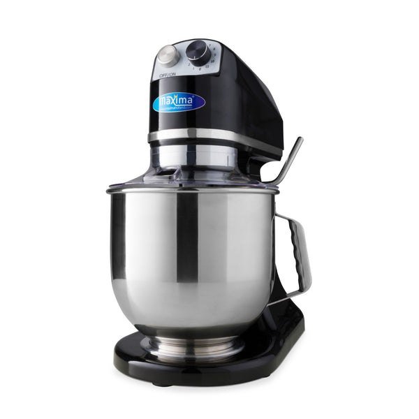 Mixer planétaire - 7 L - jusqu'à 2 kg de pâte - noir