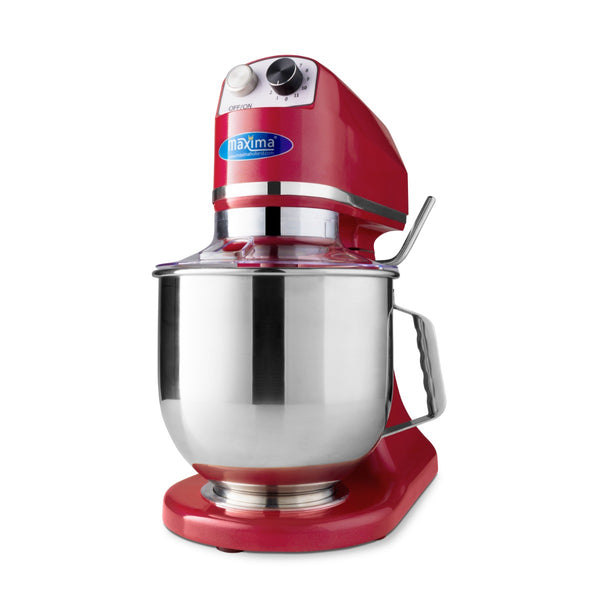 Mixer planétaire - 7 L - jusqu'à 2kg de pâte - rouge framboise