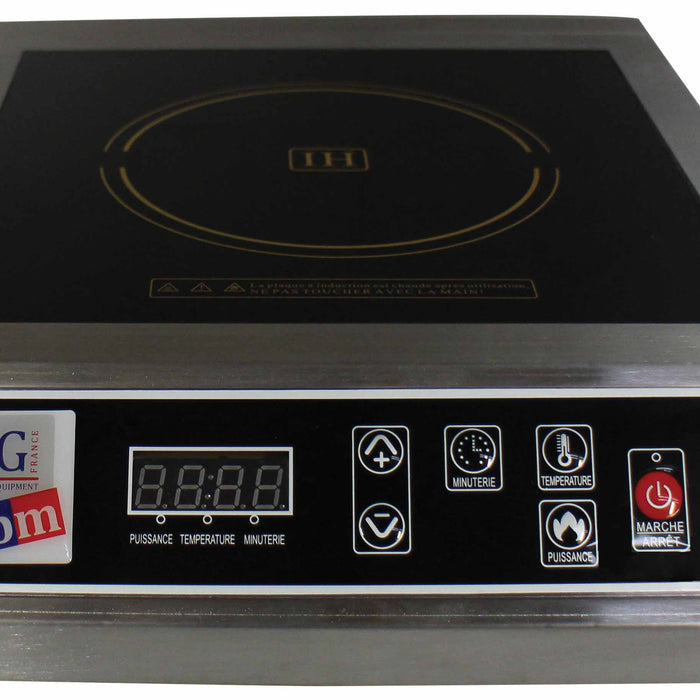PLAQUE A INDUCTION, BATI ENTIEREMENT EN INOX,