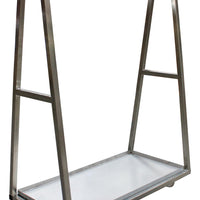 CHARIOT A CARCASSES INOX 304, 1 NIVEAU DE BARRE
