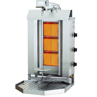 GYROS GRILL DE GAZ MOTEUR AU-DESSUS 3 ZONES DE CHAUFFAGE