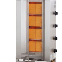 GYROS GRILL DE GAZ MOTEUR AU-DESSUS 4 ZONES DE CHAUFFAGE