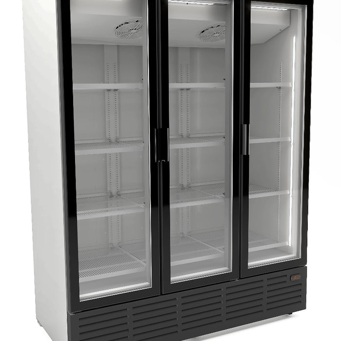 RÉFRIGÉRATEUR 3 PORTES EN VERRE - BLANC 9002