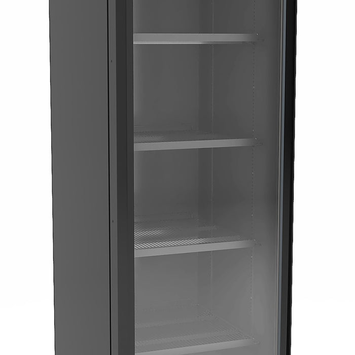 RÉFRIGÉRATEUR 1 PORTE EN VERRE NOIR 550L