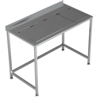 PLAN DE TRAVAIL AVEC BAC D'ÉGOUTTAGE INTÉGRÉ 1200X650