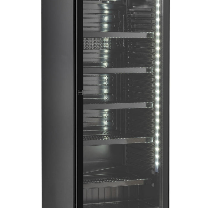 RÉFRIGÉRATEUR 1 PORTE EN VERRE NOIR SVE-450 BL