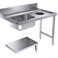 TABLE D'APPROVISIONEMENT ÉTAGÈRE AVEC TROU DÉCHETS 1200 À DROITE POUR 7280.0045-0046