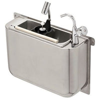 CUILLÈRE À GLACE ÉVIER AVEC ROBINET ET DOUCHETTE 410X120X270  AVEC TROU D'ÉVACUATION, RACCORDEMENT À L'EAU ET TUYAU D'ÉVACUATION
