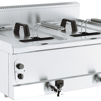 BASE 600 FRITEUSE A GAZ. 2X8L  **ATTENTION, LARGEUR 800MM**