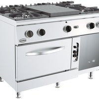 BASE 700 CUISINIÈRE AVEC PLAQUE COUP DE FEU À GAZ 4 BR. AVEC FOUR GAZ