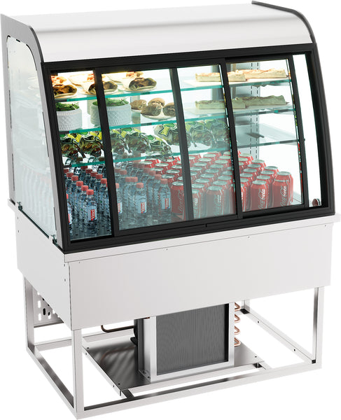 DROP-IN VITRINE RÉFRIGÉRÉE 140L PORTES COULISSANTES