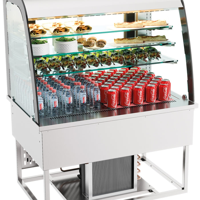 DROP-IN VITRINE RÉFRIGÉRÉE 140L OUVERT