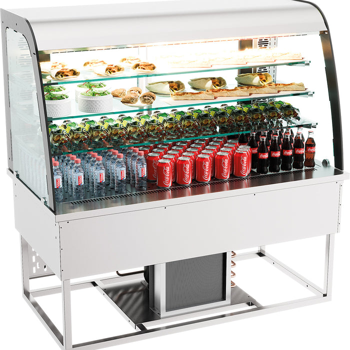 DROP-IN VITRINE RÉFRIGÉRÉE 200L OUVERT