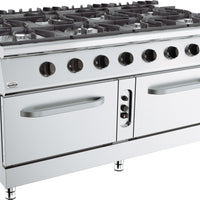 BASE 900 CUISINIERE A GAZ 8 BR. AVEC FOUR À GAZ