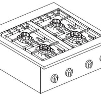CUISINIÈRE À GAZ 4 BR. 18KW