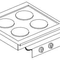 CUISINIÈRE ÉL. 4 PL.