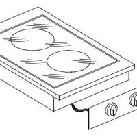 CUISINIÈRE EN CÉRAMIQUE 2 ZONES