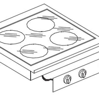 CUISINIÈRE EN CÉRAMIQUE 4 ZONES