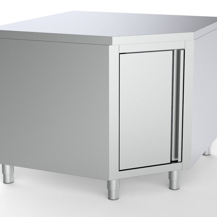 PLAN DE TRAVAIL ANGLE AVEC PORTE 1000/1000 POUR 600MM TABLES