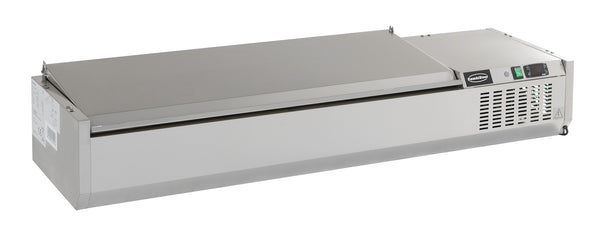 PUITS RÉFRIGÉRÉE COUVERCLE EN ACIER INOX 1/3GN x 6