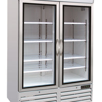 CONGÉLATEUR 2 PORTES EN VERRE