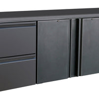 ARRIÈRE BAR RÉFRIGÉRÉE NOIR 2 PORTES ET 2 TIROIRS
