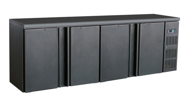 ARRIÈRE BAR RÉFRIGÉRÉE NOIR 4 PORTES