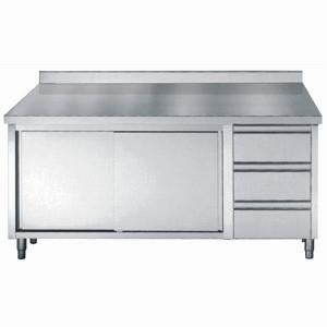 700 PLAN DE TRAVAIL PORTES COULISST TIROIRS BORD RELEVÉ 1600