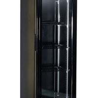 RÉFRIGÉRATEUR PORTE EN VERRE ÉTROIT NOIR