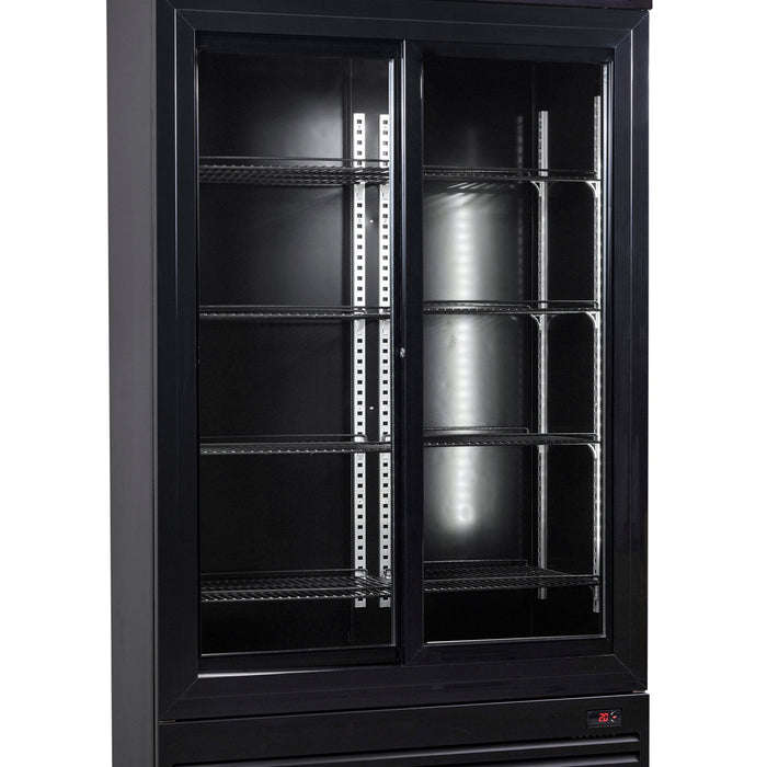 RÉFRIGÉRATEUR AVEC PORTES COULISSANTES EN VERRES BEZ-780 SL NOIR