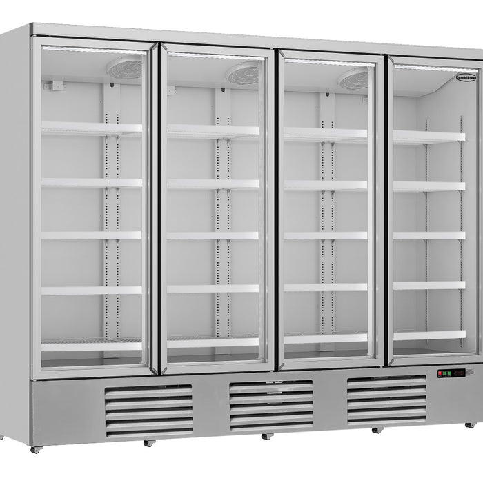 RÉFRIGÉRATEUR 4 PORTES EN VERRE JDE-2025R *TRANSPORT SUR DEMANDE*