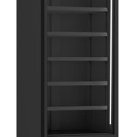 RÉFRIGÉRATEUR 1 PORTE EN VERRE NOIR JDE-600R BL