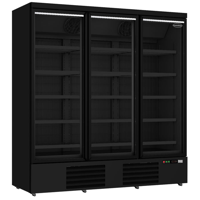 CONGÉLATEUR 3 PORTES EN VERRE NOIR JDE-1530F BL