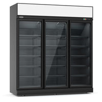 CONGÉLATEUR 3 PORTES EN VERRE NOIR INS-1530F BL