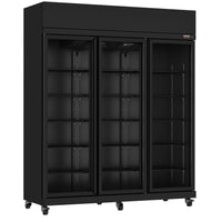 RÉFRIGÉRATEUR 3 PORTES EN VERRE IRM-1180R BL