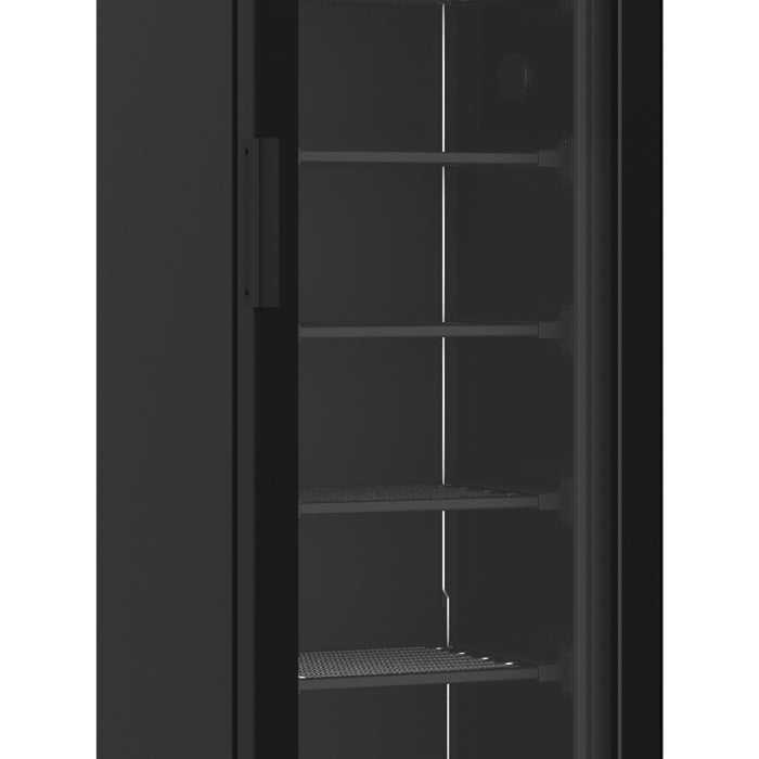 CONGÉLATEUR 1 PORTE EN VERRE NOIR 221L