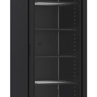 CONGÉLATEUR 1 PORTE EN VERRE NOIR 382L