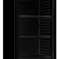 RÉFRIGÉRATEUR 1 PORTE EN VERRE NOIR SENS OUVERTURE PORTE GAUCHE