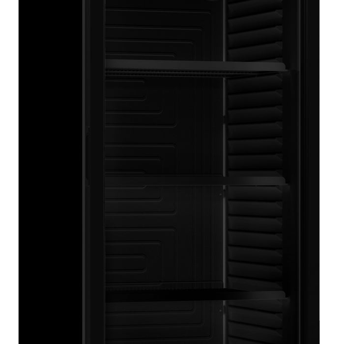 RÉFRIGÉRATEUR 1 PORTE EN VERRE 382L NOIR SANS CANOPY