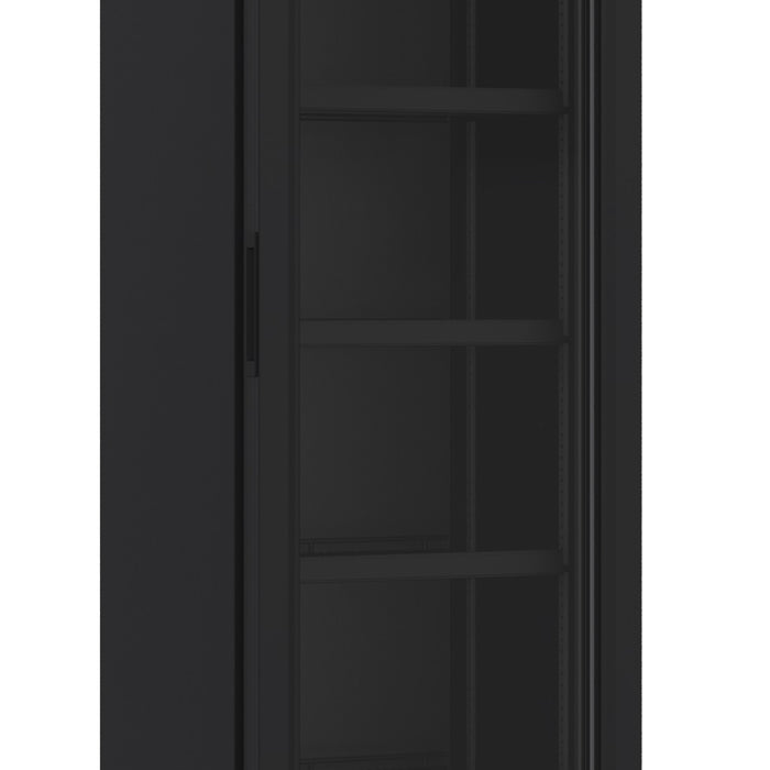 RÉFRIGÉRATEUR 1 PORTE EN VERRE NOIR 232L *TRANSPORT SUR DEMANDE*