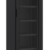 RÉFRIGÉRATEUR 1 PORTE EN VERRE NOIR 221L