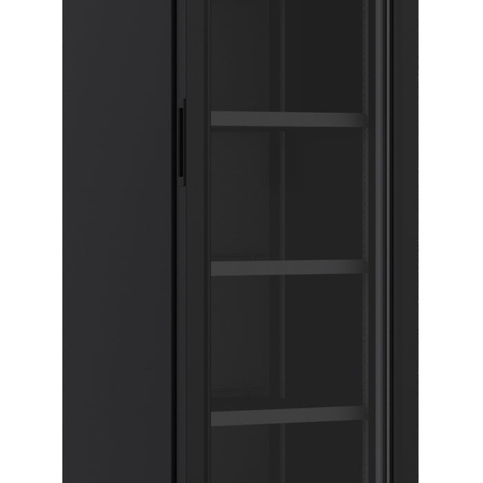 RÉFRIGÉRATEUR 1 PORTE EN VERRE NOIR 348L *TRANSPORT SUR DEMANDE*