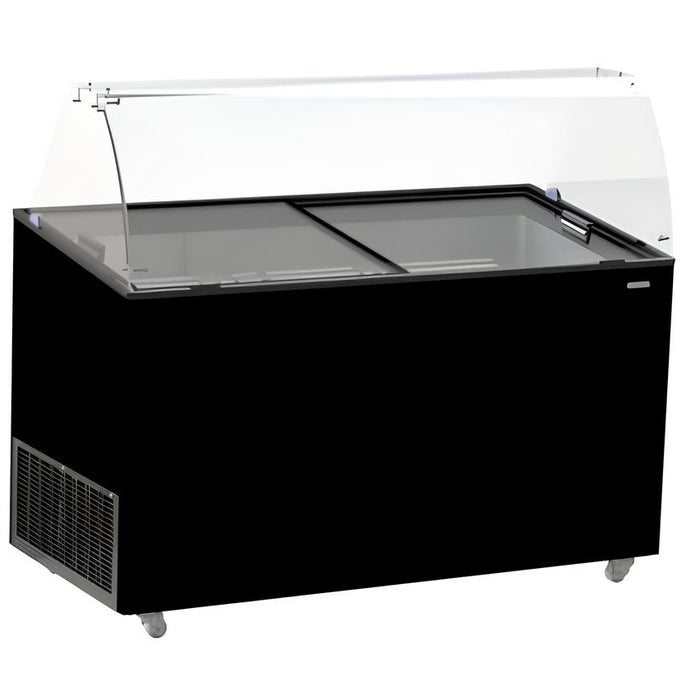 VITRINE À CREME GLACÉE TENERIFE NOIR 10X5 LTR