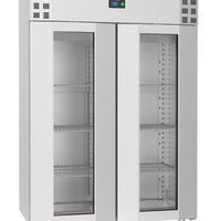 RÉFRIGÉRATEUR EN ACIER INOX PORTE EN VERRE MONO BLOCK 1400 LTR