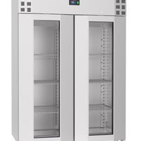 CONGÉLATEUR EN ACIER INOX PORTE EN VERRE MONO BLOCK 1400 LTR