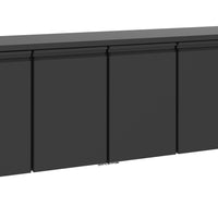 ARRIÈRE BAR RÉFRIGÉRÉE NOIR 4 PORTES  *TRANSPORT DUR DEMANDE*